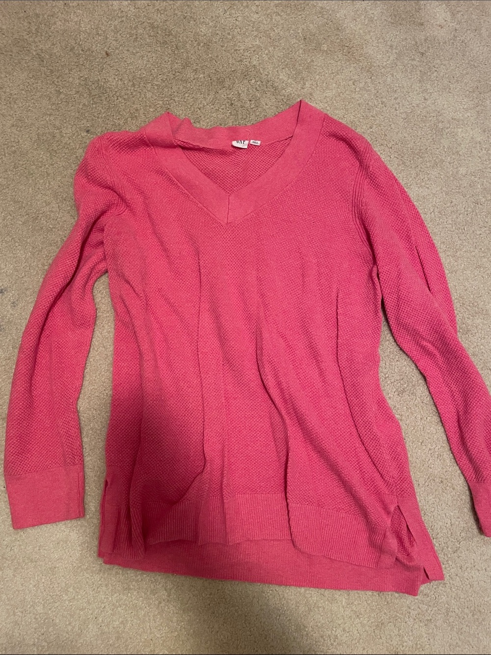 GAP Rose Pink V‑Neck Sweater